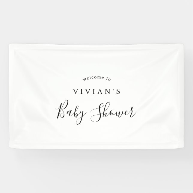 Minimalist Baby Shower Welcome Banner (Horizontal)