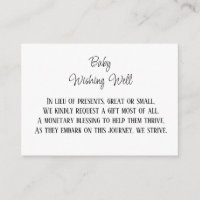 Minimalist Baby Wishing Well Monetary Contribution