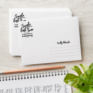 Minimalist Bachelorette Party   Envelope