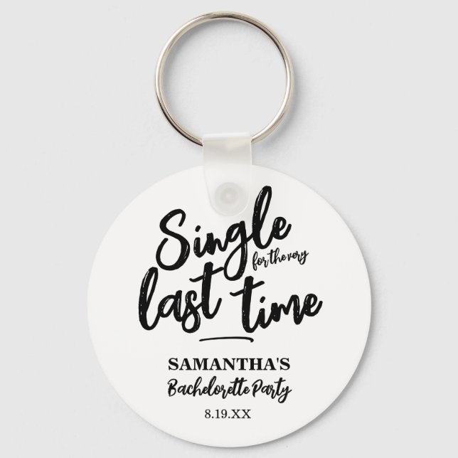 Minimalist Bachelorette Party  Keychain (Front)