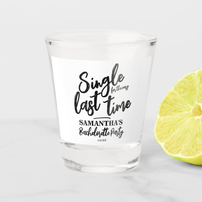 Minimalist Bachelorette Party   Shot Glass (Front)
