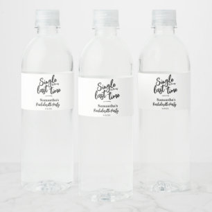 Minimalist Bachelorette Party  Water Bottle Label