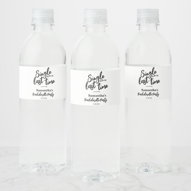 Minimalist Bachelorette Party  Water Bottle Label (Bottles)