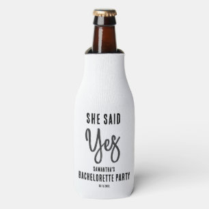 Minimalist Bachelorette Weekend Bottle Cooler