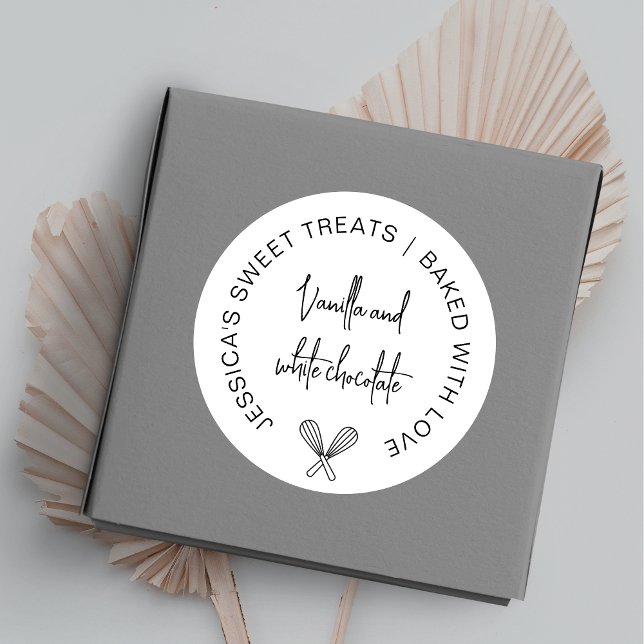 Minimalist Bakery Round Label Flavour Name Sticker (Creator Uploaded)