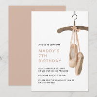 Minimalist Ballet Shoes Ballerina 7th Birthday 