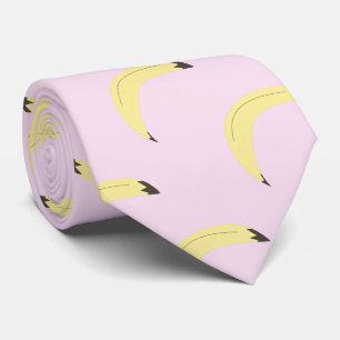 Minimalist Banana Repeat Pattern Fruit Tie