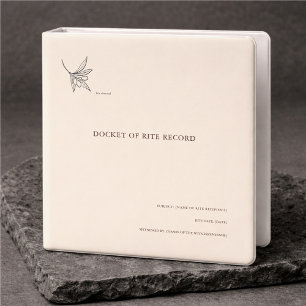 Minimalist Baptism Keepsake Documents  Binder