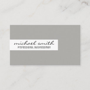 Minimalist / Bar Accent (Black / Grey) Business Card