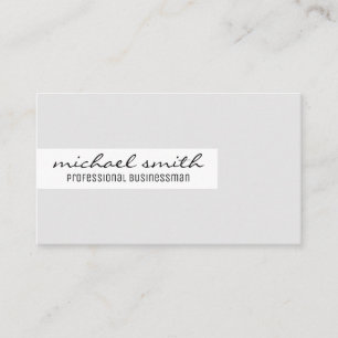 Minimalist / Bar Accent (Grey / Black) Business Card