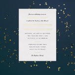 Minimalist Bar Mitzvah Gold Stripe<br><div class="desc">Minimalist layout in real gold foil. Choose from gold,  rose gold or silver foil on custom colour background to match your event.</div>