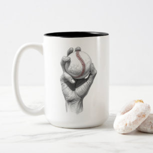 Minimalist Baseball Two-Tone Coffee Mug