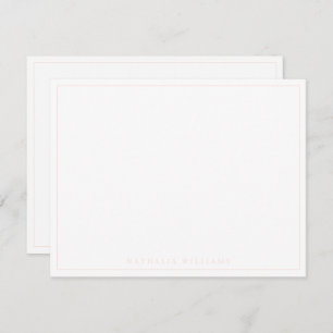 Minimalist Basic Personalize Blush Pink Stationery Card