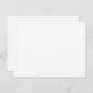 Minimalist Basic Personalized Seaglass Stationery Card