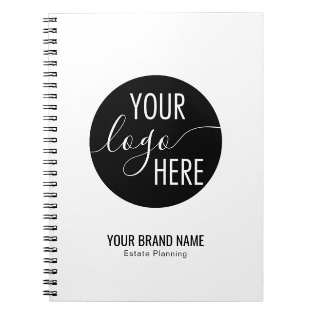 Minimalist Basic Professional Company Logo  Notebook (Front)