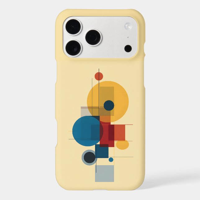 Minimalist Bauhaus Geometric Abstract  iPhone Case (Back)