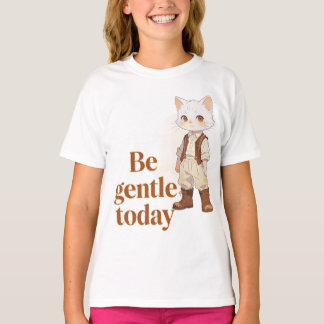 Minimalist “Be Gentle Today” Old Soul Cat T-Shirt