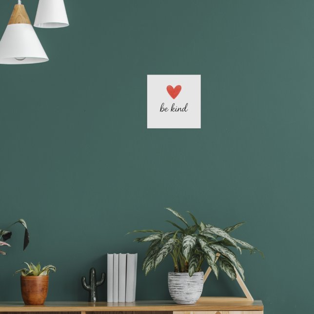 Minimalist “Be Kind” Heart Art Print – Hand-Drawn  (Living Room 1)