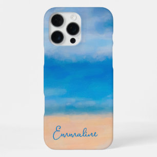 Minimalist Beach Scene Painting  iPhone 16 Pro Max Case