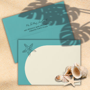 Minimalist Beach Wedding Envelope