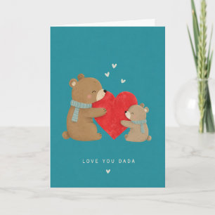 Minimalist Bear Hug Father's Day Card