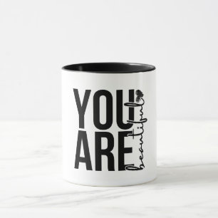 Minimalist “Beautiful” Typography Design – Black a Mug