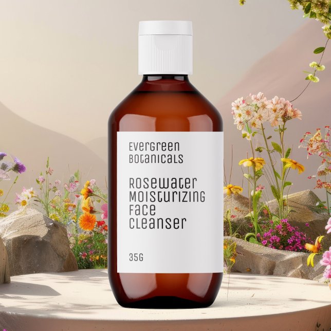 minimalist beauty label - white and black (Creator Uploaded)