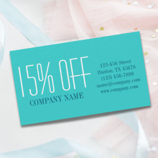 Minimalist beauty makeup artist hair salon teal business card