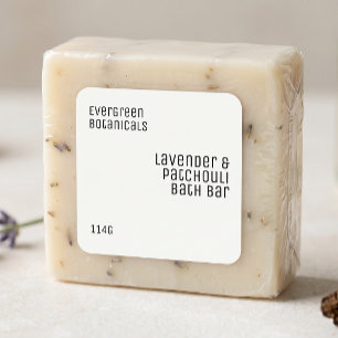 minimalist beauty soap product label black w white