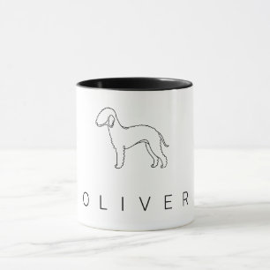 Minimalist Bedlington Terrier Line Art  Mug