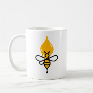 Minimalist Bee Honey Flame Coffee Mug