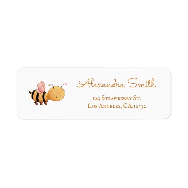Minimalist Bee Return Address (Front)