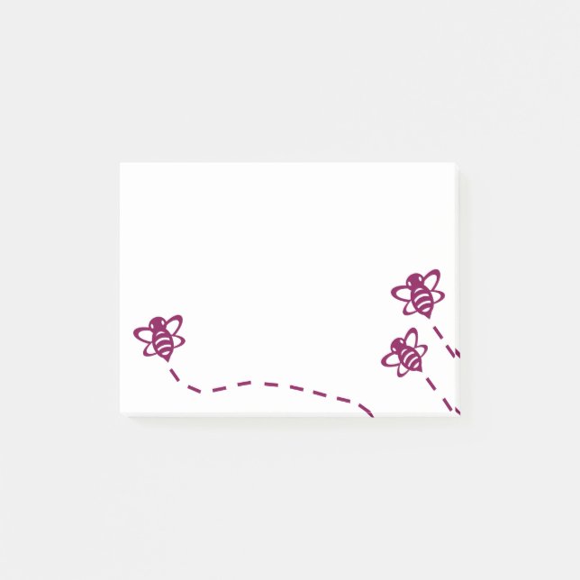 Minimalist Bee Sticky Notes - Everyday Use (Front)