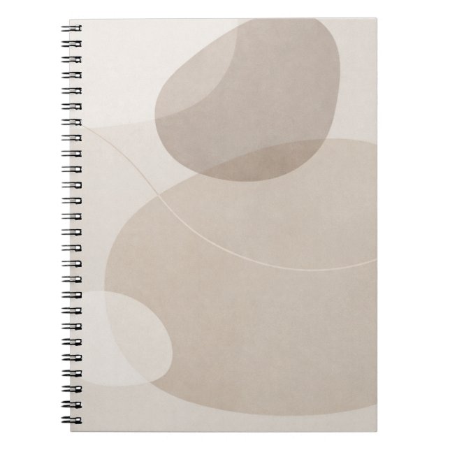 Minimalist Beige Abstract Notebook (Front)