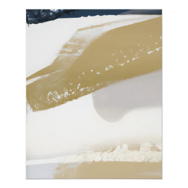 Minimalist Beige and Cream Abstract Texture Poster (Front)