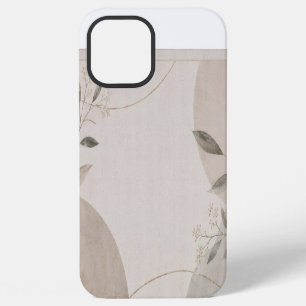 Minimalist Beige Botanical Leaves Phone Case   Ele