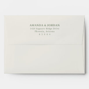 Minimalist Beige Calligraphy Envelope