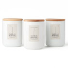Minimalist beige candle product label