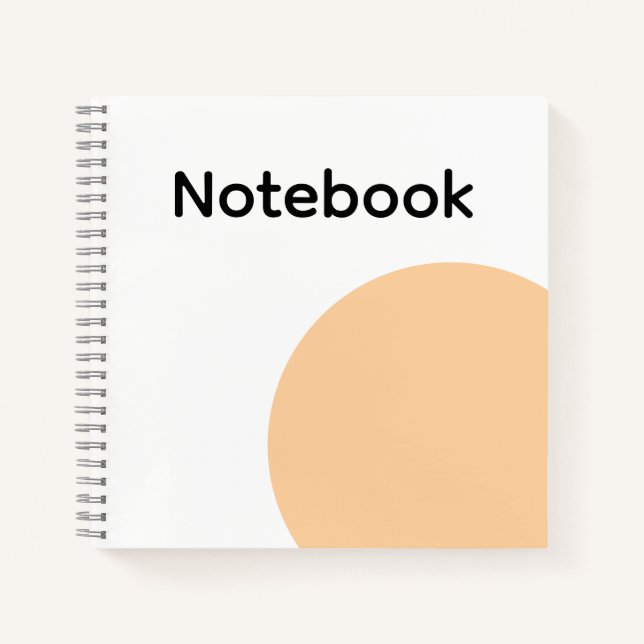 Minimalist Beige Circle Notebook (Front)