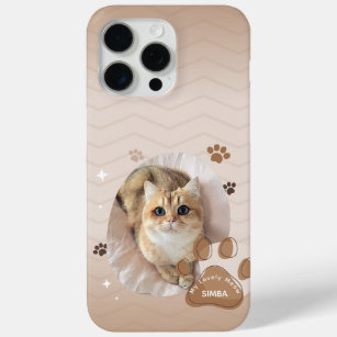 Minimalist Beige Pet Photo Apple 13 14 15 Custom iPhone 15 Pro Max Case