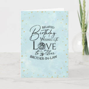 Minimalist Belated Birthday Brother-In-Law Card