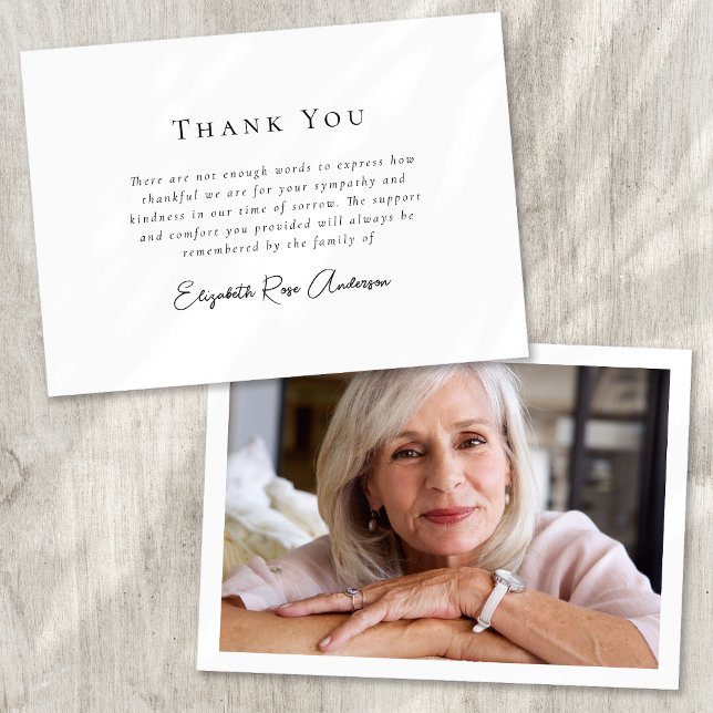 Minimalist Bereavement Funeral Thank You Card (Creator Uploaded)