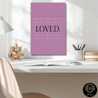 Minimalist Berry “You Are Loved”  Poster