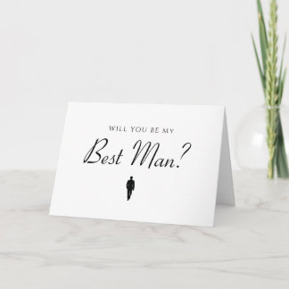 Minimalist Best Man? Wedding Card