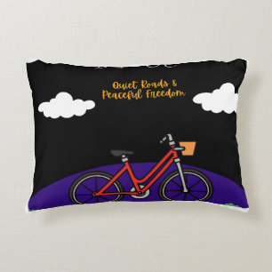 Minimalist Bicycle Art Design Accent Pillow