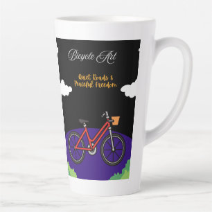 Minimalist Bicycle Art Design Latte Mug