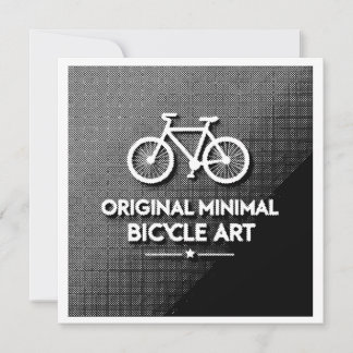 Minimalist Bicycle Art Invitation