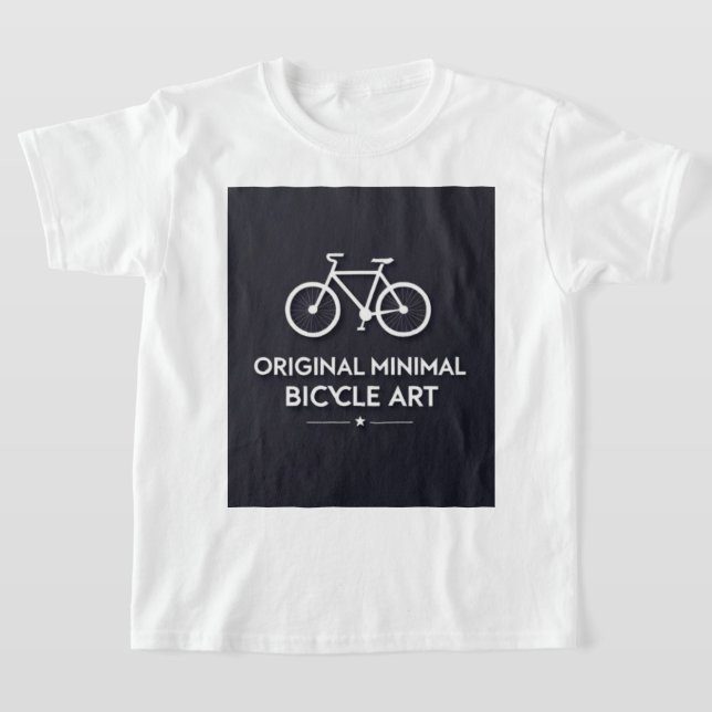 Minimalist Bicycle Art T-Shirt (Laydown)