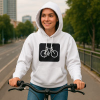 Minimalist Bicycle Black and White Bike Symbol