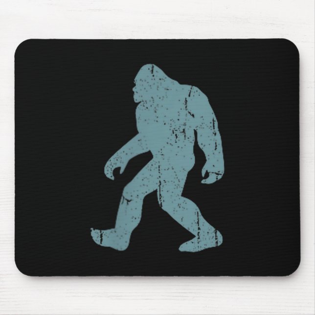Minimalist Bigfoot Cket Logo Sasquatch Cryptid Coo Mouse Pad (Front)